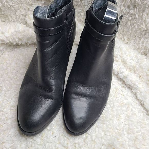 Vionic Upton Black Leather Ankle Boots size 11 - Picture 4 of 13